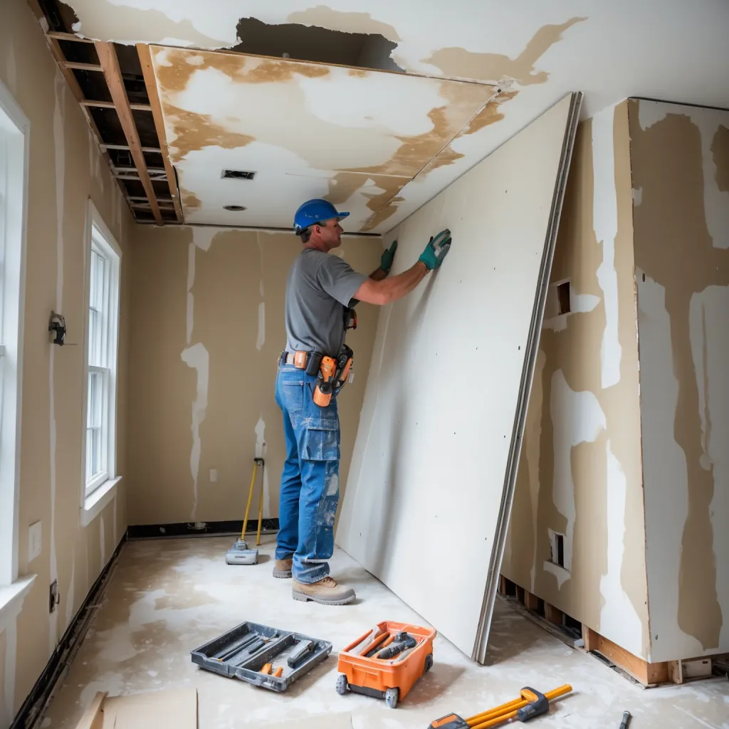 Licensed drywall contractor standing in front of a smooth, finished wall inside a Wilkes-Barre, PA residential property.